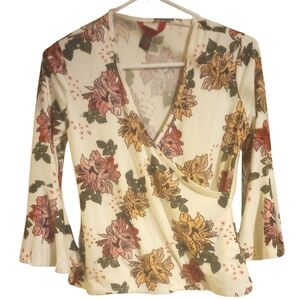 Floral Wrap Women Top